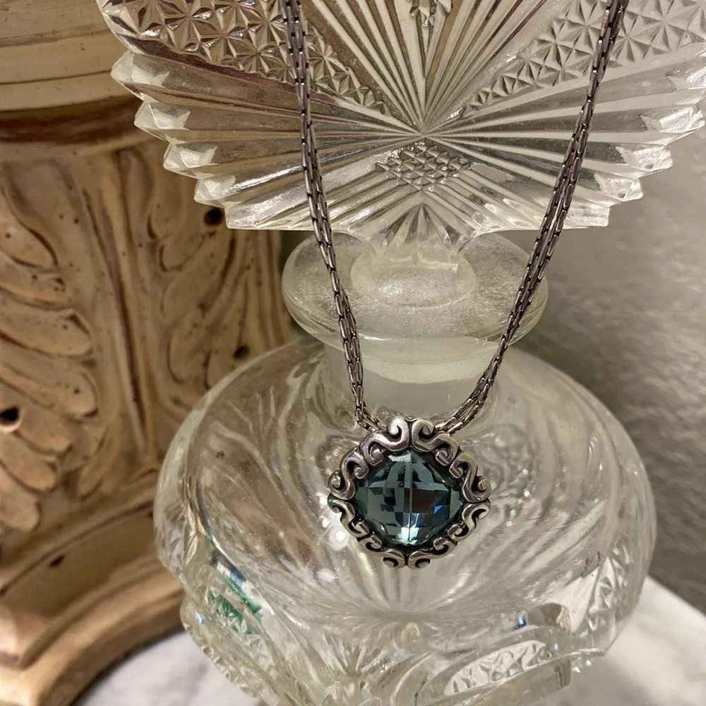 Brighton Danube Aqua Blue Swarovski necklace - Picture 3 of 7